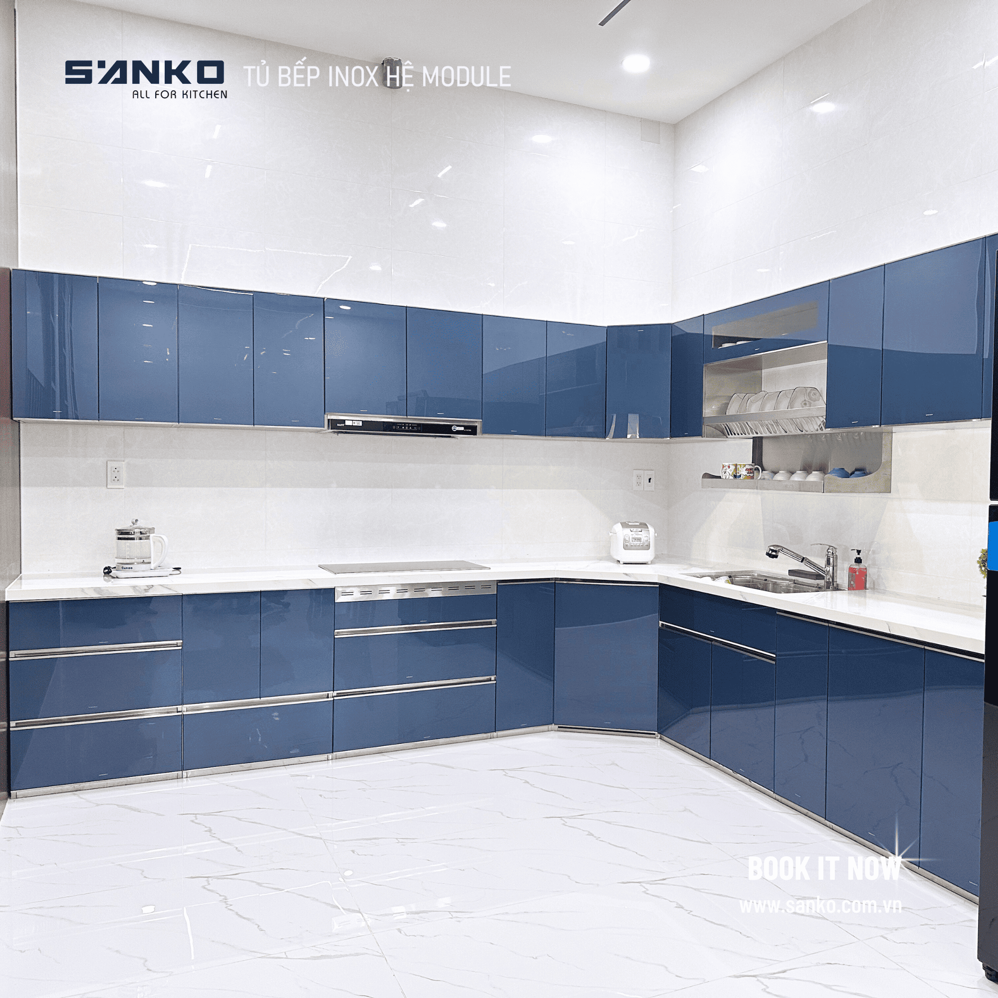 HỆ TỦ BẾP CHỮ L – LONG AN