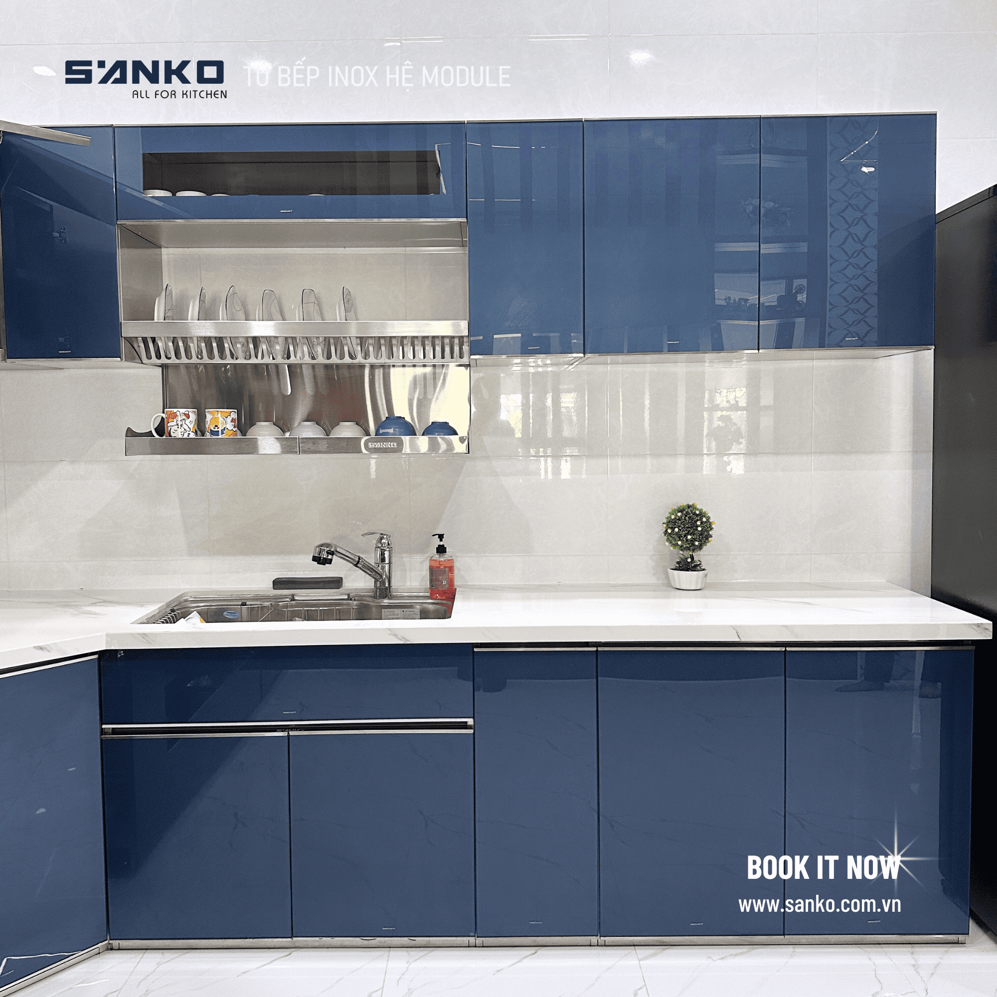 HỆ TỦ BẾP CHỮ L – LONG AN - Ảnh 8