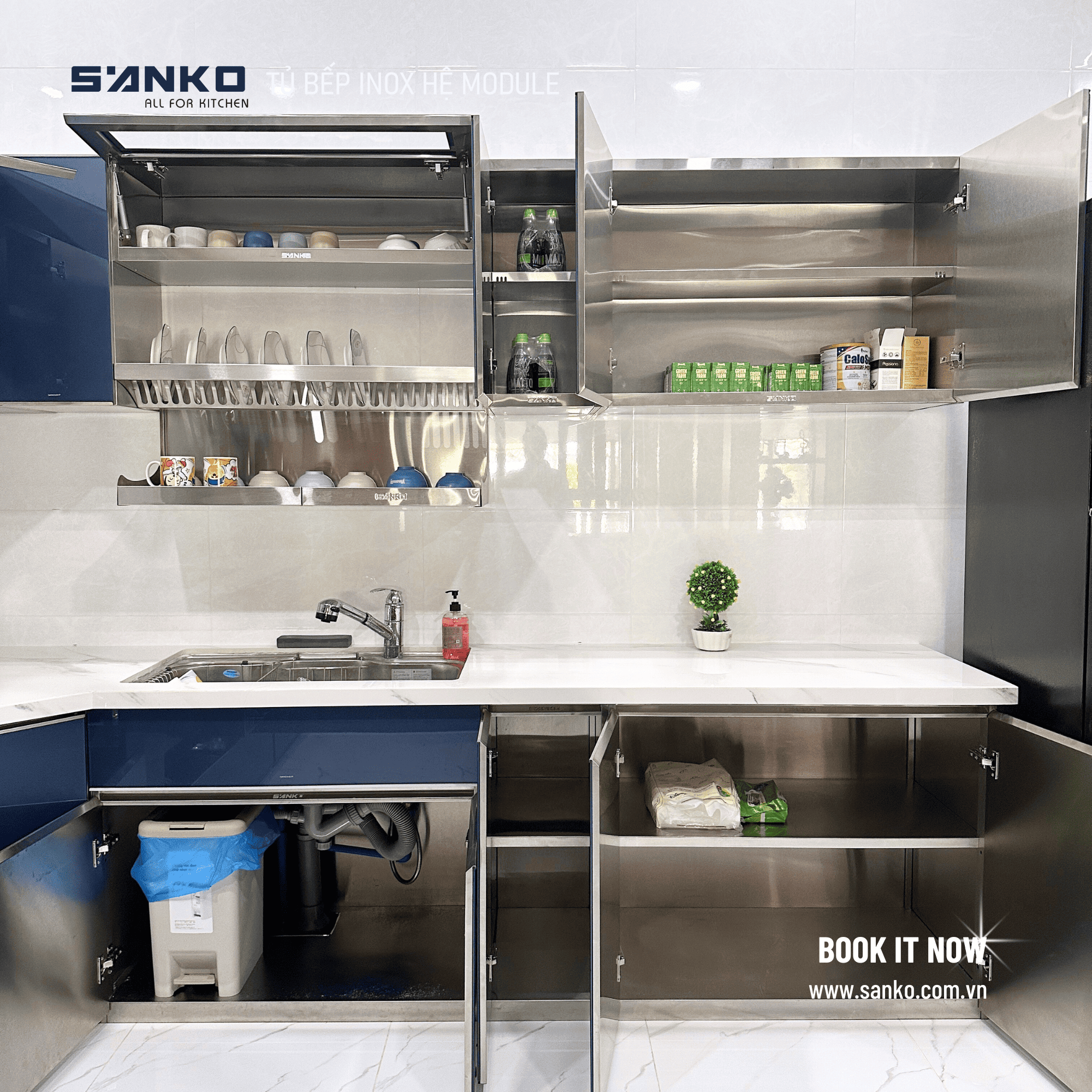 HỆ TỦ BẾP CHỮ L – LONG AN - Ảnh 9