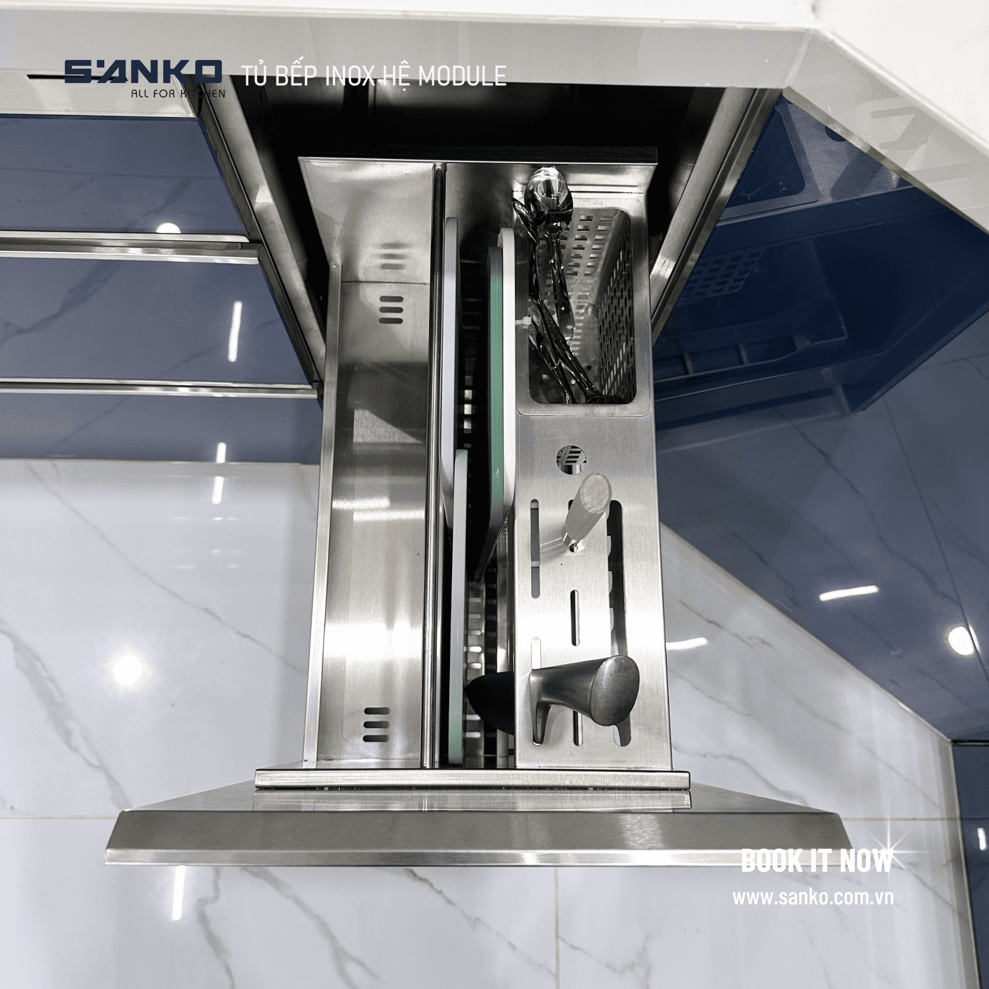 HỆ TỦ BẾP CHỮ L – LONG AN