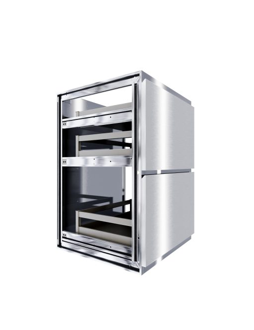 Tủ Chén Dĩa 2 Tầng + Ngăn Kéo Con