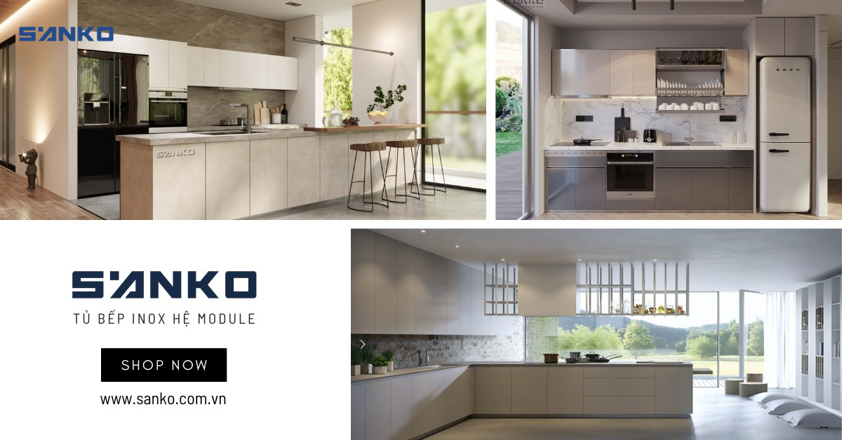 Sanko – Tiên phong mang tủ bếp inox hệ module đến mọi gia đình Việt