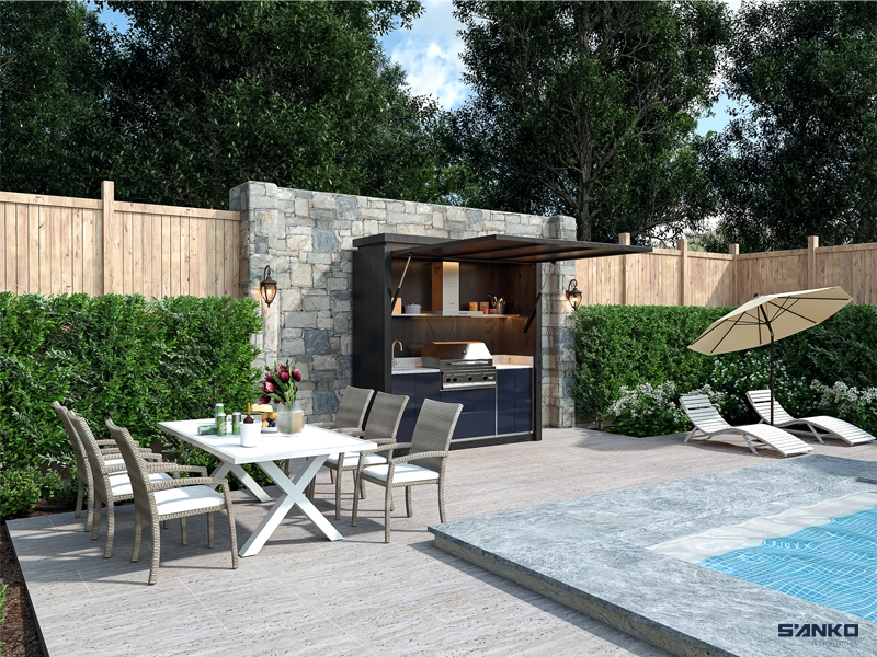 Bếp ngoài trời đơn giản