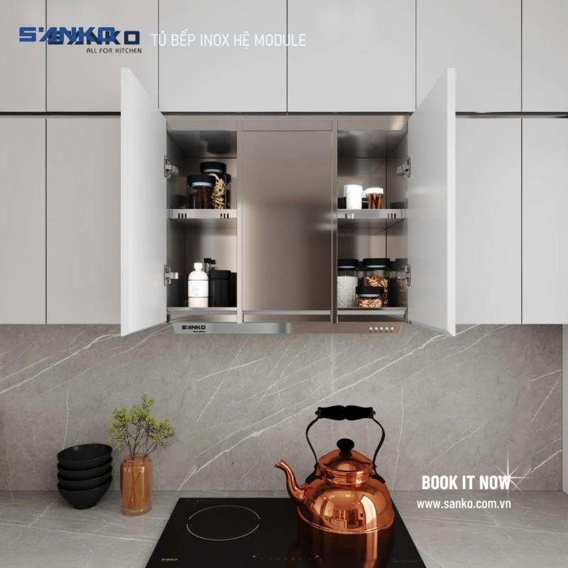 Các ngăn trên của tủ bếp dùng để đựng gì?