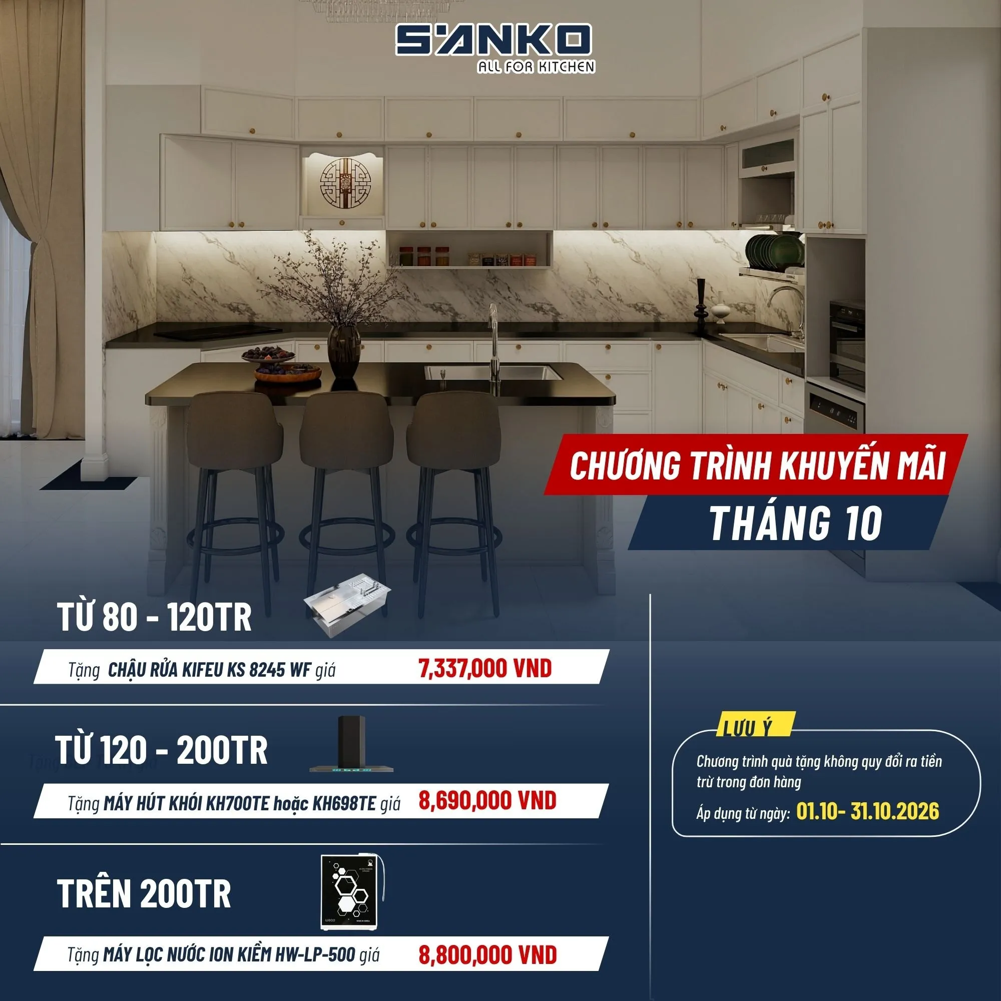 chương trình khuyến mãi tháng 10 của Sanko