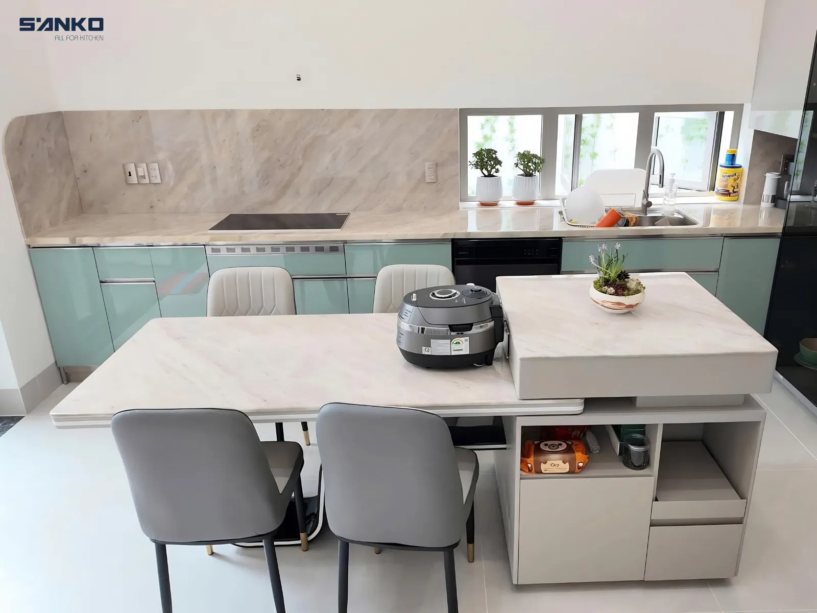 đơn vị thi công tủ bếp inox Bình Dương tốt