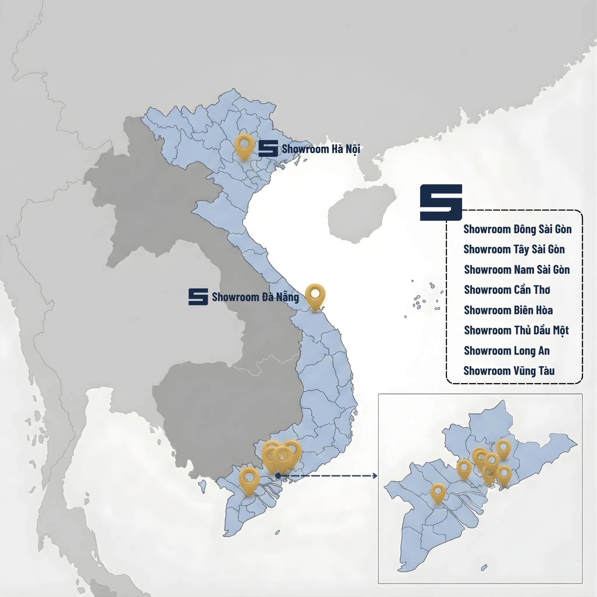 Hệ thống showroom Sanko