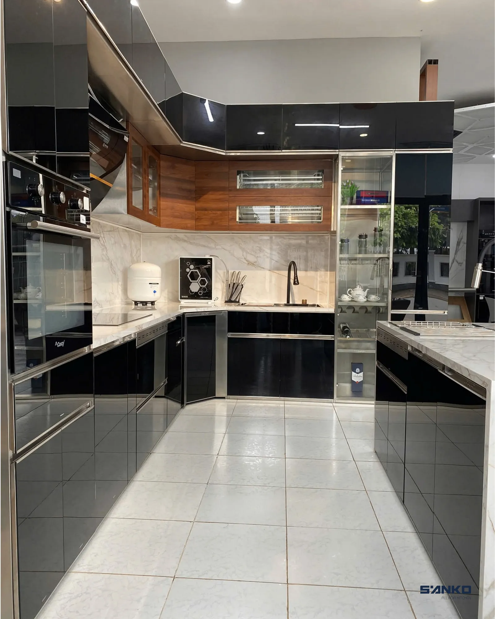 mẫu tủ bếp inox bình dương