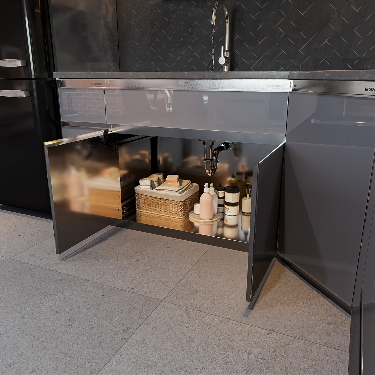 C900cm Tủ Lắp đặt Chậu Rửa Thông Dụng