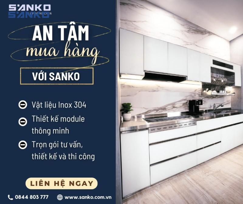 Sanko – Thương hiệu tủ bếp dẫn đầu với giải pháp inox 304 chuẩn quốc tế