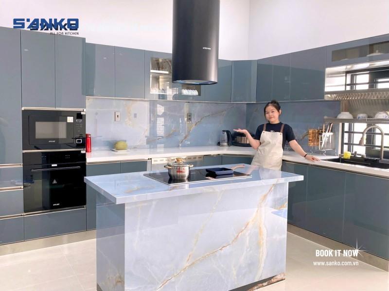Tủ bếp inox 304 module Sanko – Giải pháp hiện đại cho nhà bếp tại Ninh Kiều
