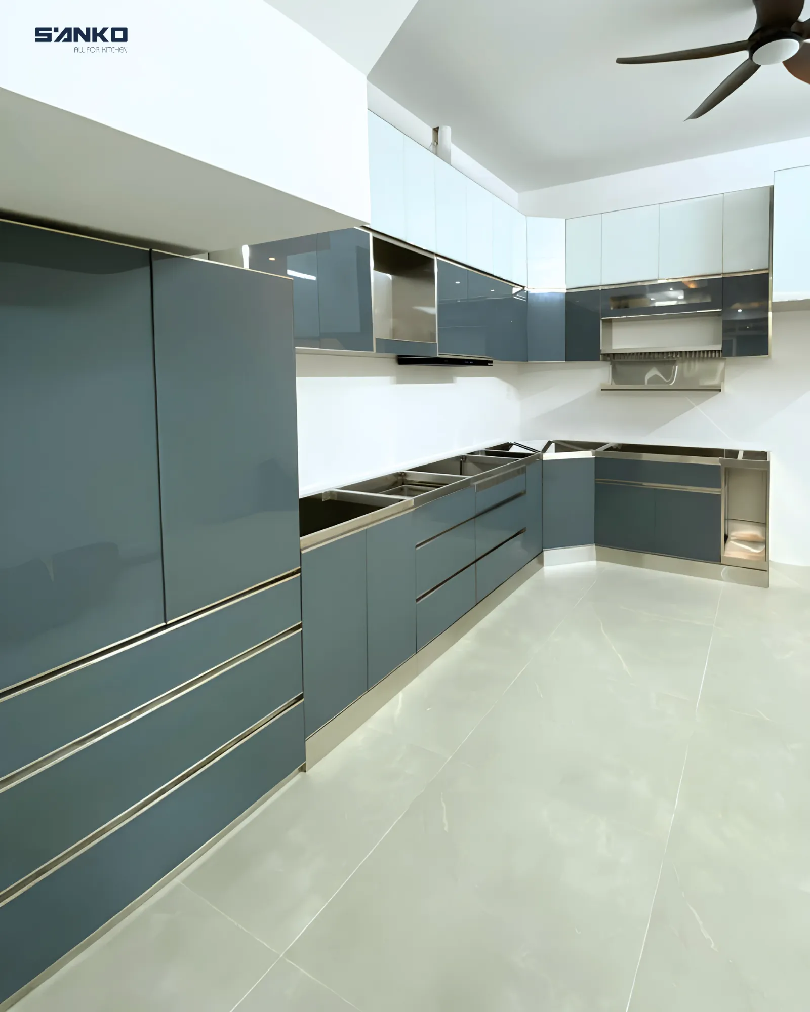thi công tủ bếp inox cần thơ