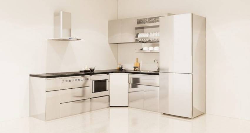 Tủ bếp inox sơn tĩnh điện mới nhất của Sanko phù hợp với không gian gia đình