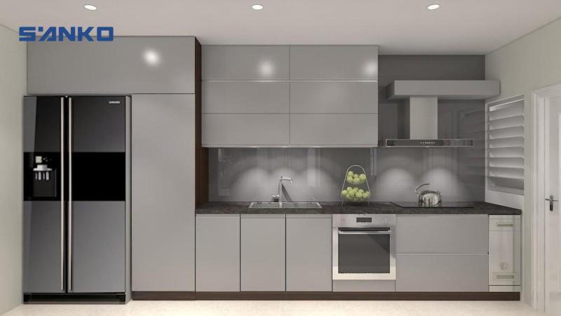 Ưu Điểm Nổi Bật Của Tủ Bếp Acrylic Màu Xám