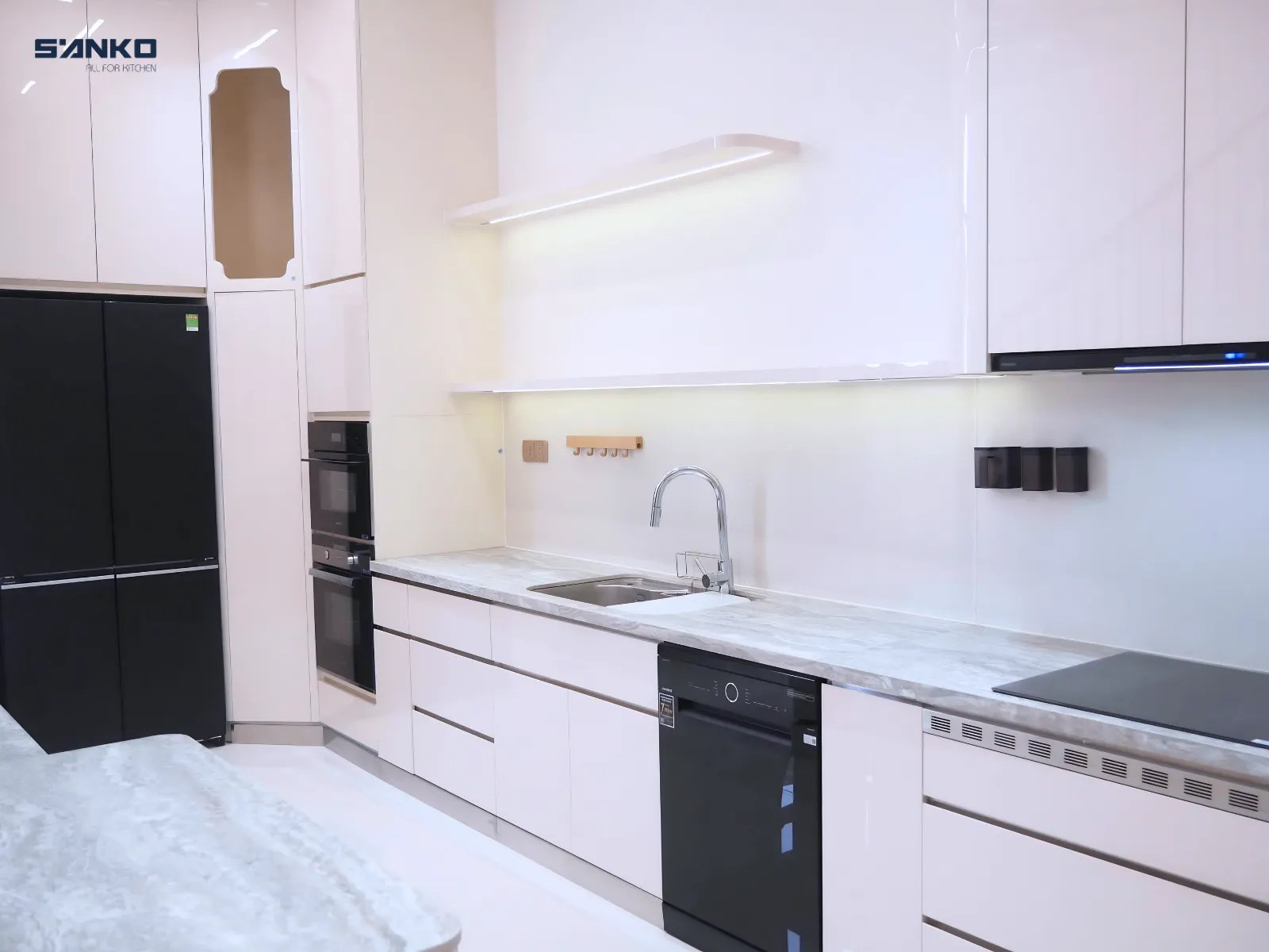 Công trình Tủ bếp inox chữ I – Anh Khang (Củ Chi)