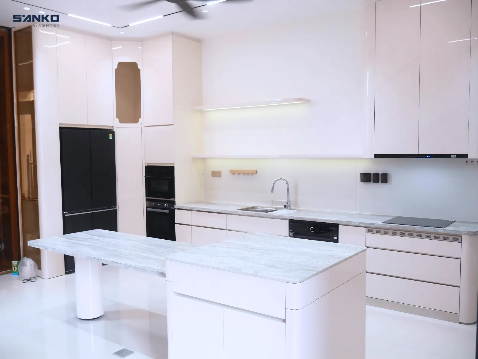 Công trình Tủ bếp inox chữ I – Anh Khang (Củ Chi)