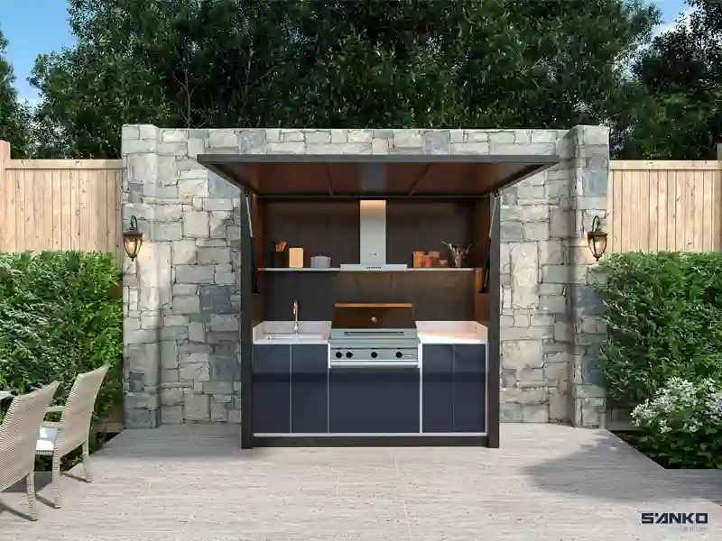 Xây bếp ngoài trời