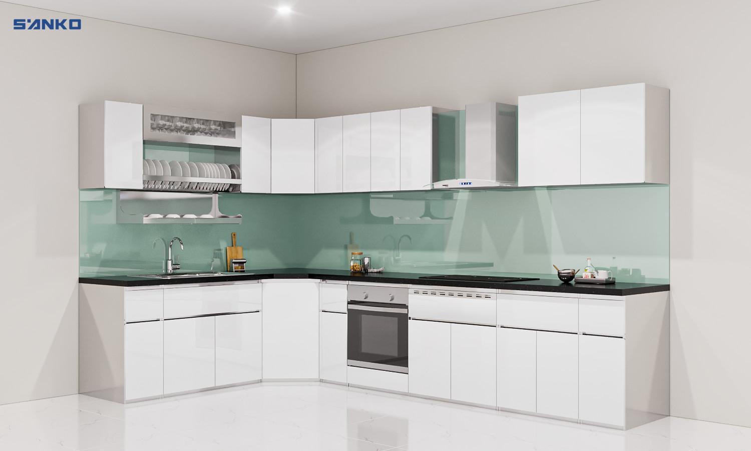 Tủ bếp module khá linh hoạt