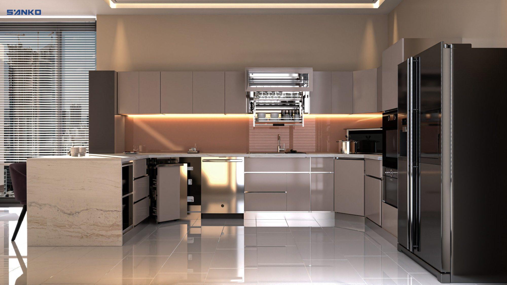 Bố trí tủ bếp